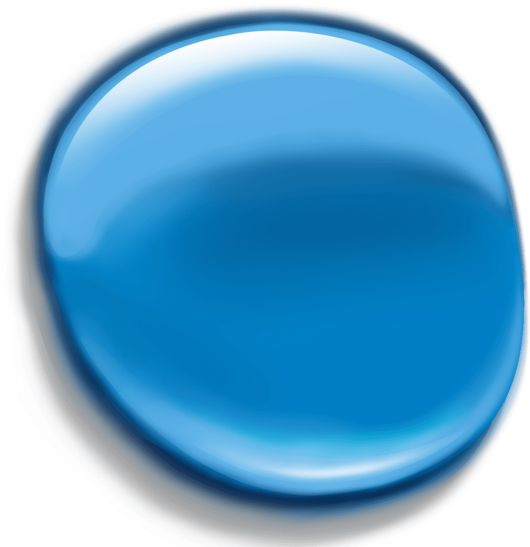 Shiny Blue Transparent Water Drop Vector Illustration