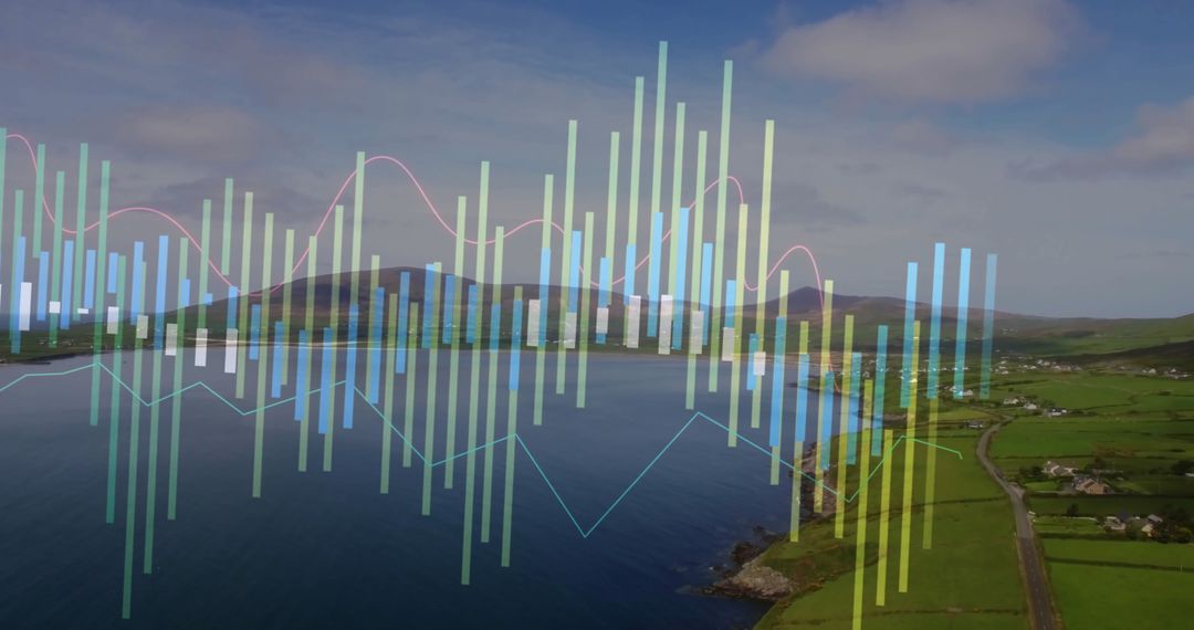 Rural Coastal Analytics Showing Aerial Data Visualization