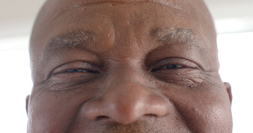 Close-Up of Elderly African American Man Smiling - Free Images, Stock Photos and Pictures on Pikwizard.com