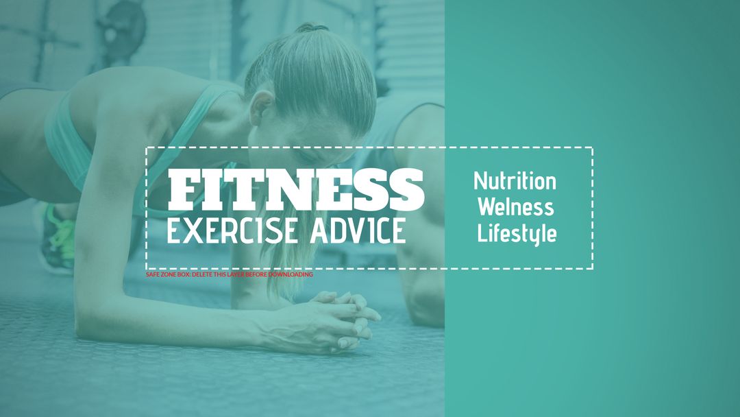 Motivational Fitness Banner Featuring Core Plank Exercise - Download Free Stock Templates Pikwizard.com