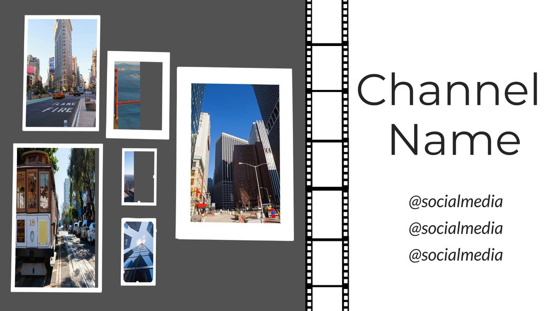 Urban landscapes collage promoting travel and exploration