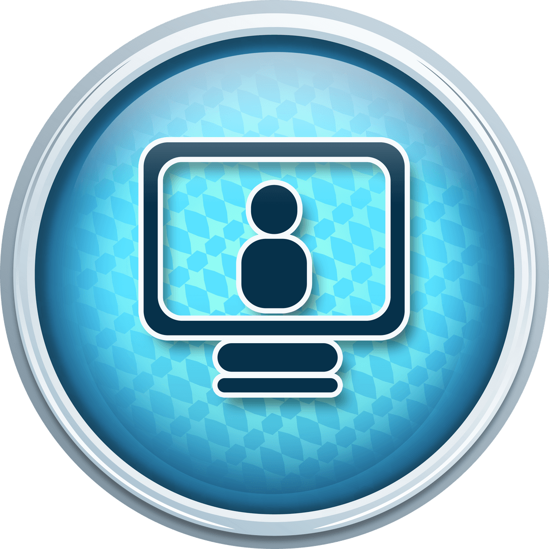 Transparent Vector Icon of Person on Computer Screen - Download Free Stock Images Pikwizard.com