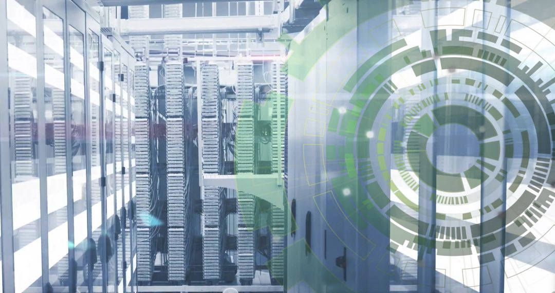 Digital Data Processing and Online Security in Technology Concept