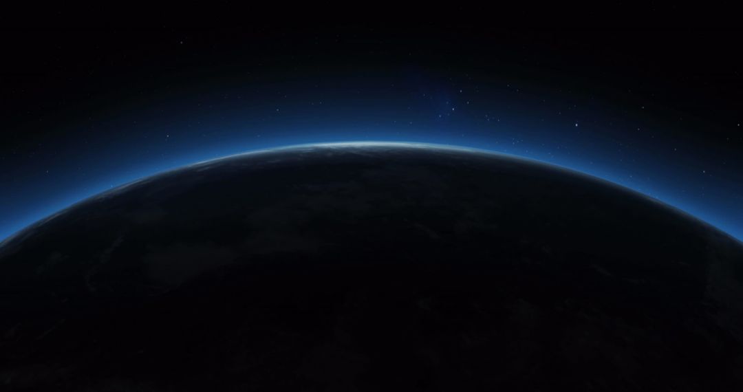 Serene Earth's Horizon from Space Highlighting Atmosphere
