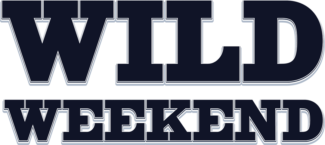 Bold Wild Weekend Text on Transparent Background for Celebrations