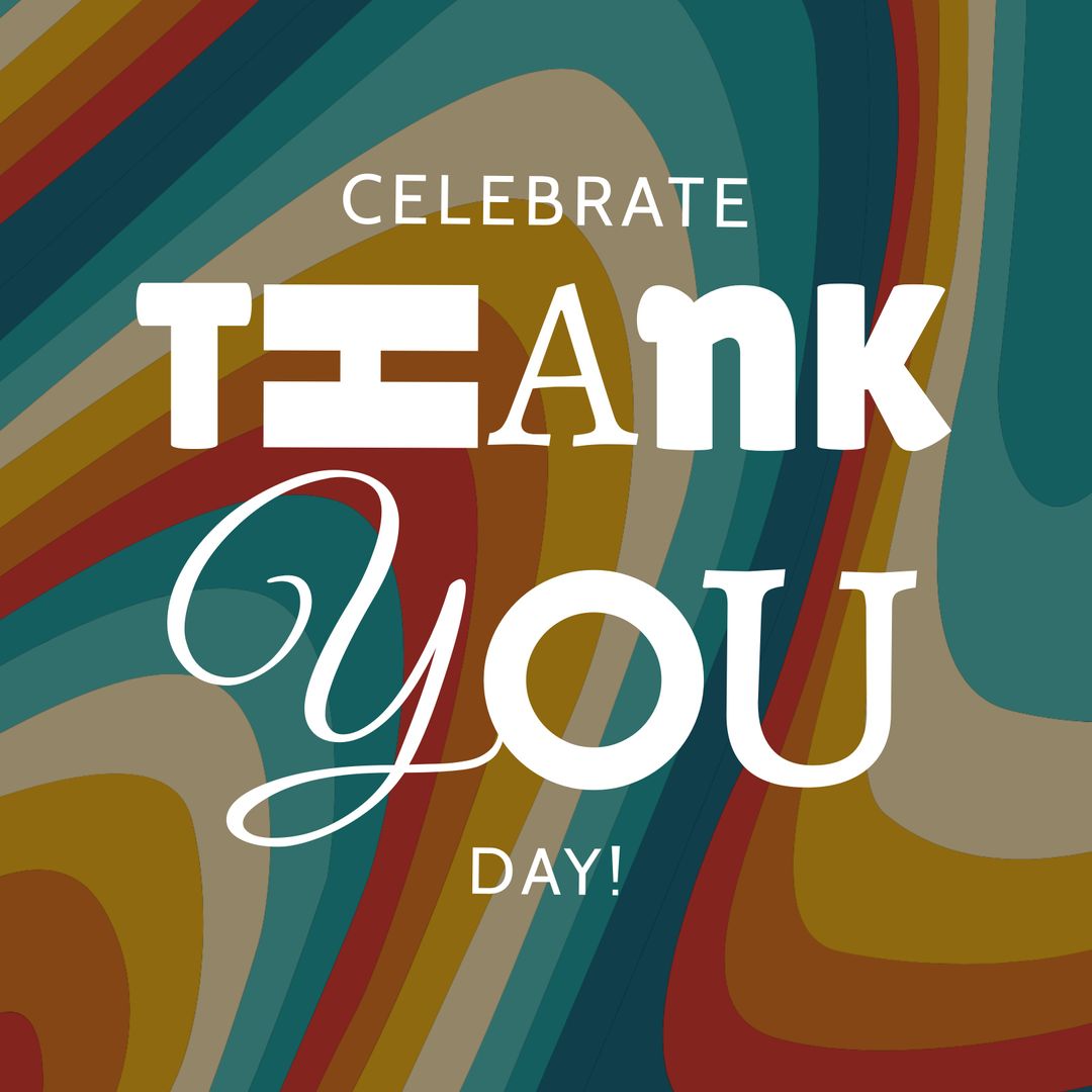 Celebrate Thank You Day with Vibrant Abstract Design