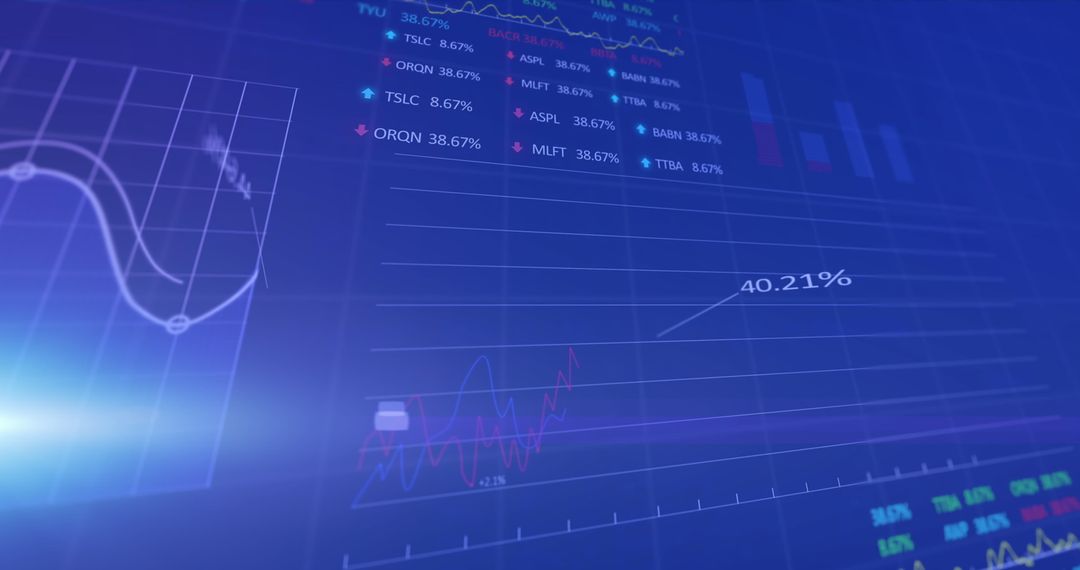 Futuristic Data Visualization of Stock Market Trends