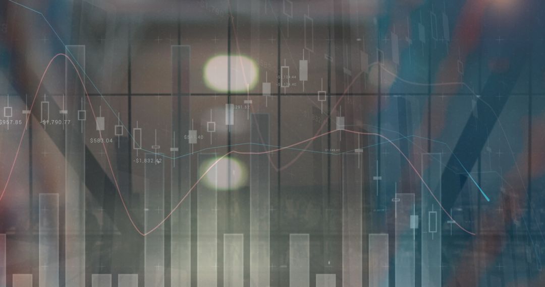Financial Data Visualization on Abstract Background