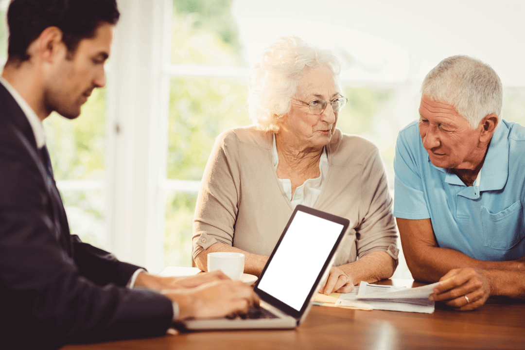 Transparent Consultation with Seniors Using Laptop