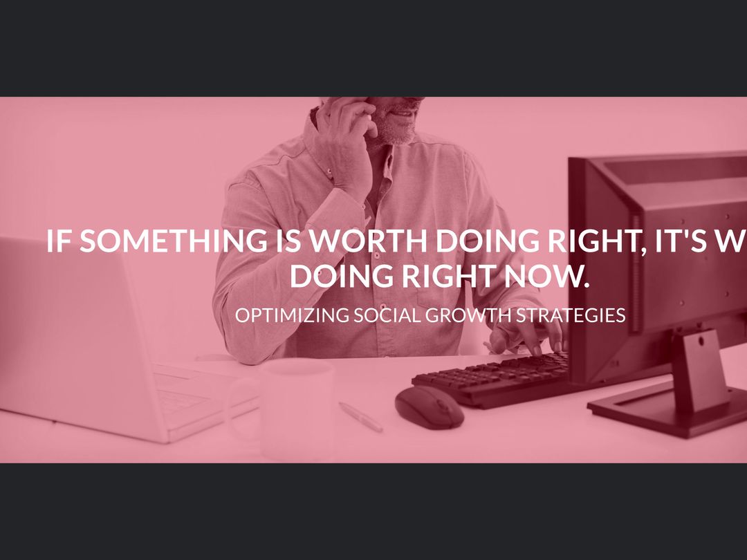 Focused Business Professional Promoting Urgency with Motivational Message