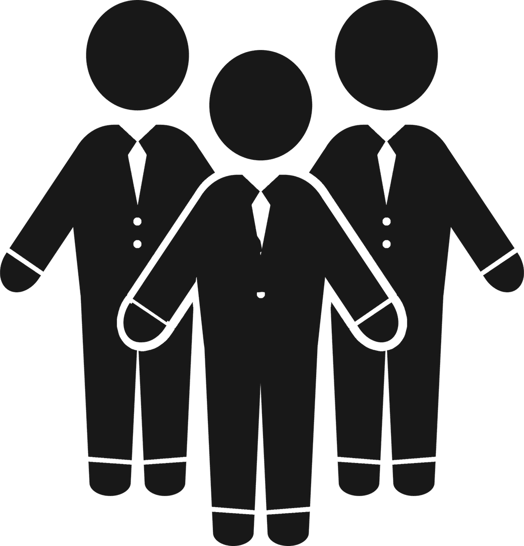 Transparent Team Leadership Vector with Professional Figures