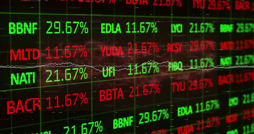 Dynamic Stock Market Displays Financial Trends and Analytics