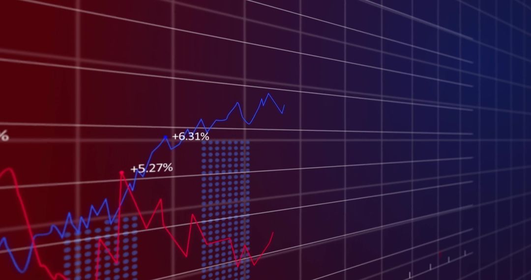Digital Data Analytics Growth Trend with Graphs