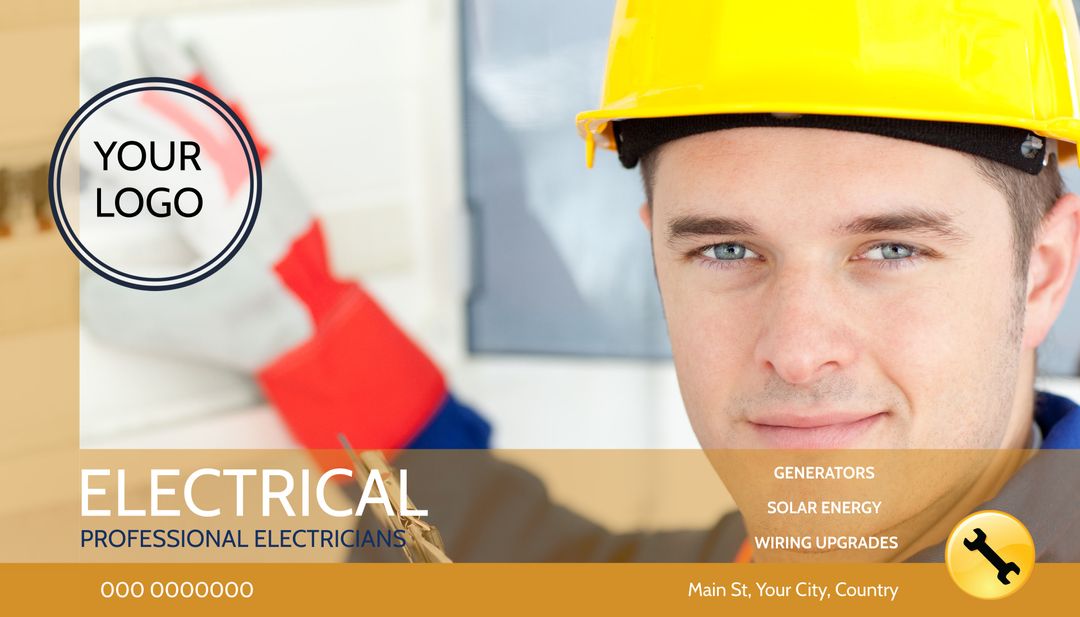 Professional Electrician with Safety Helmet for Service Promotion - Download Free Stock Images Pikwizard.com