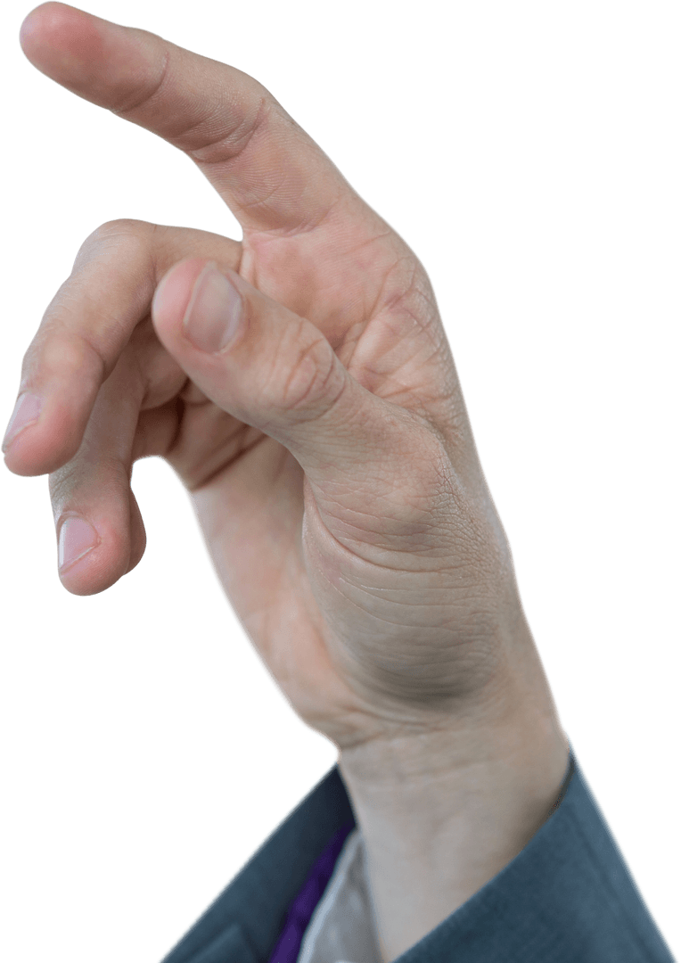 Businessman Hand Touching Transparent Digital Interface