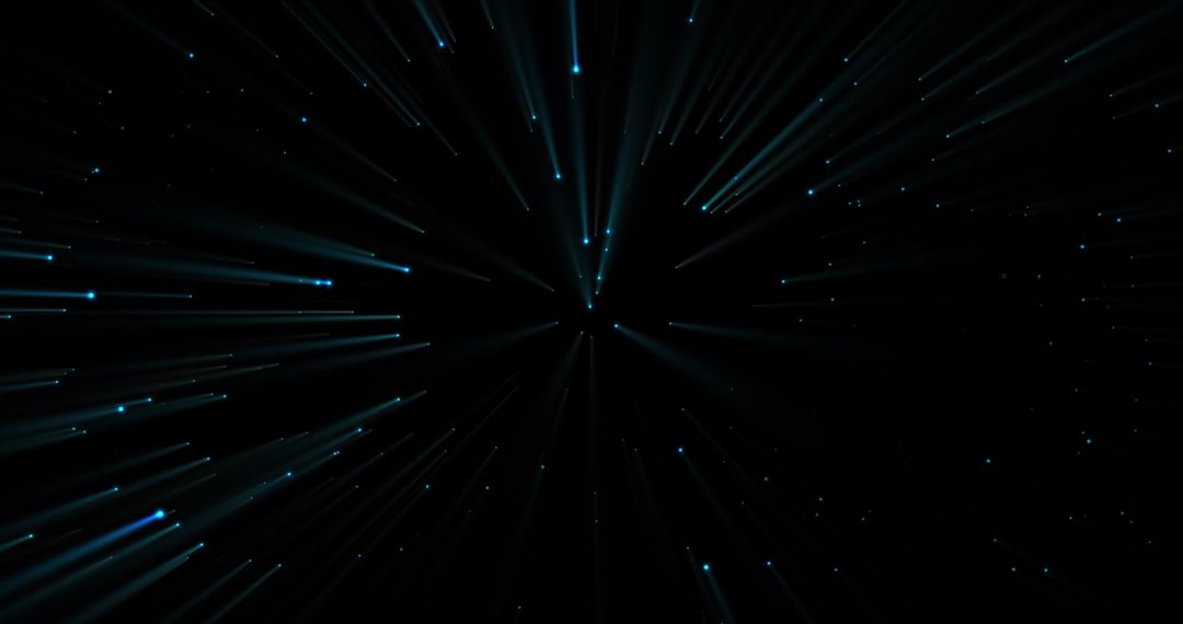 Dynamic Blue Light Beams on Dark Background