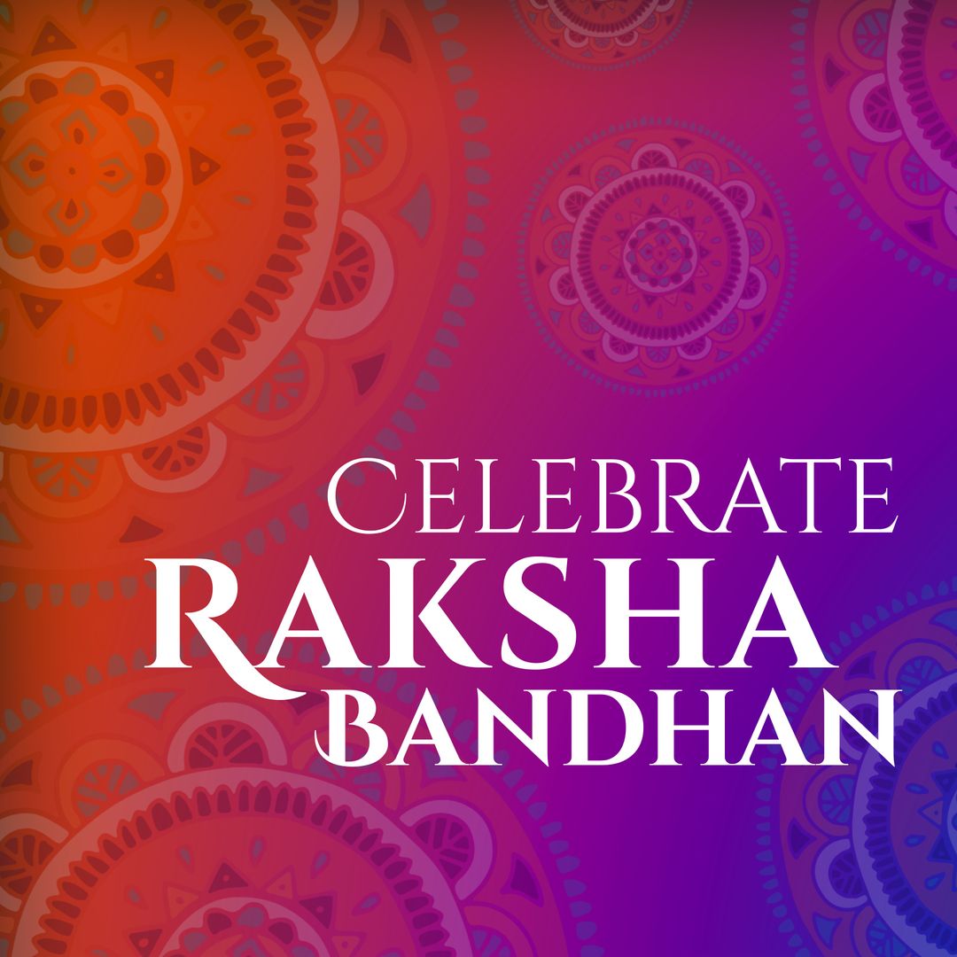 Vibrant Raksha Bandhan Celebration Design with Mandala Patterns