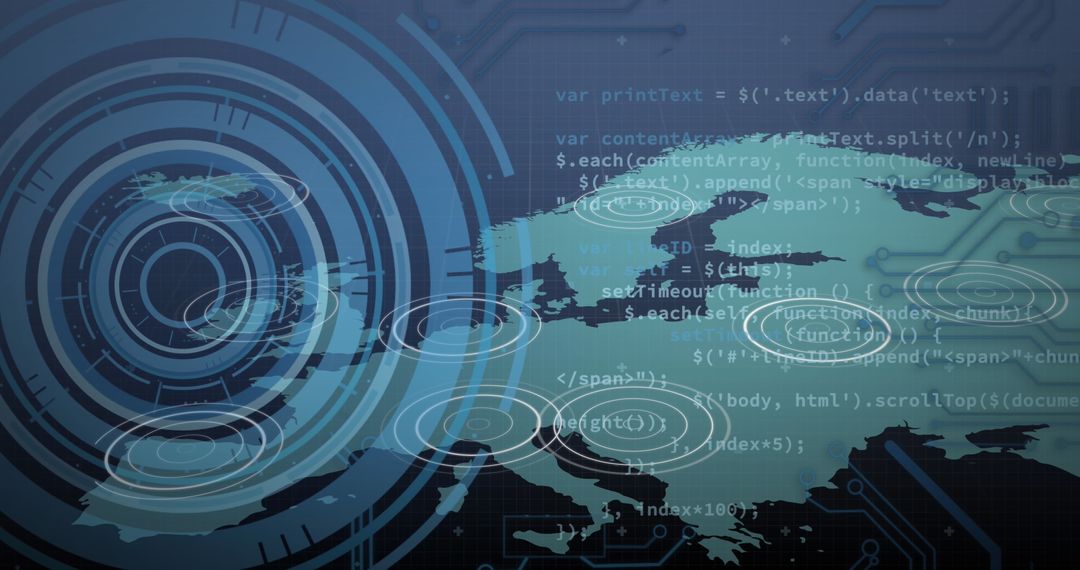 Digital World Map with Data and Scanning Interface