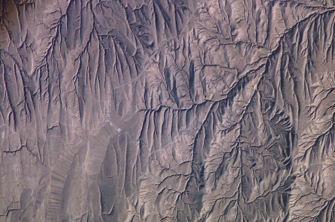 Aerial View of Rugged North Central China Mountains - Free Images, Stock Photos and Pictures on Pikwizard.com
