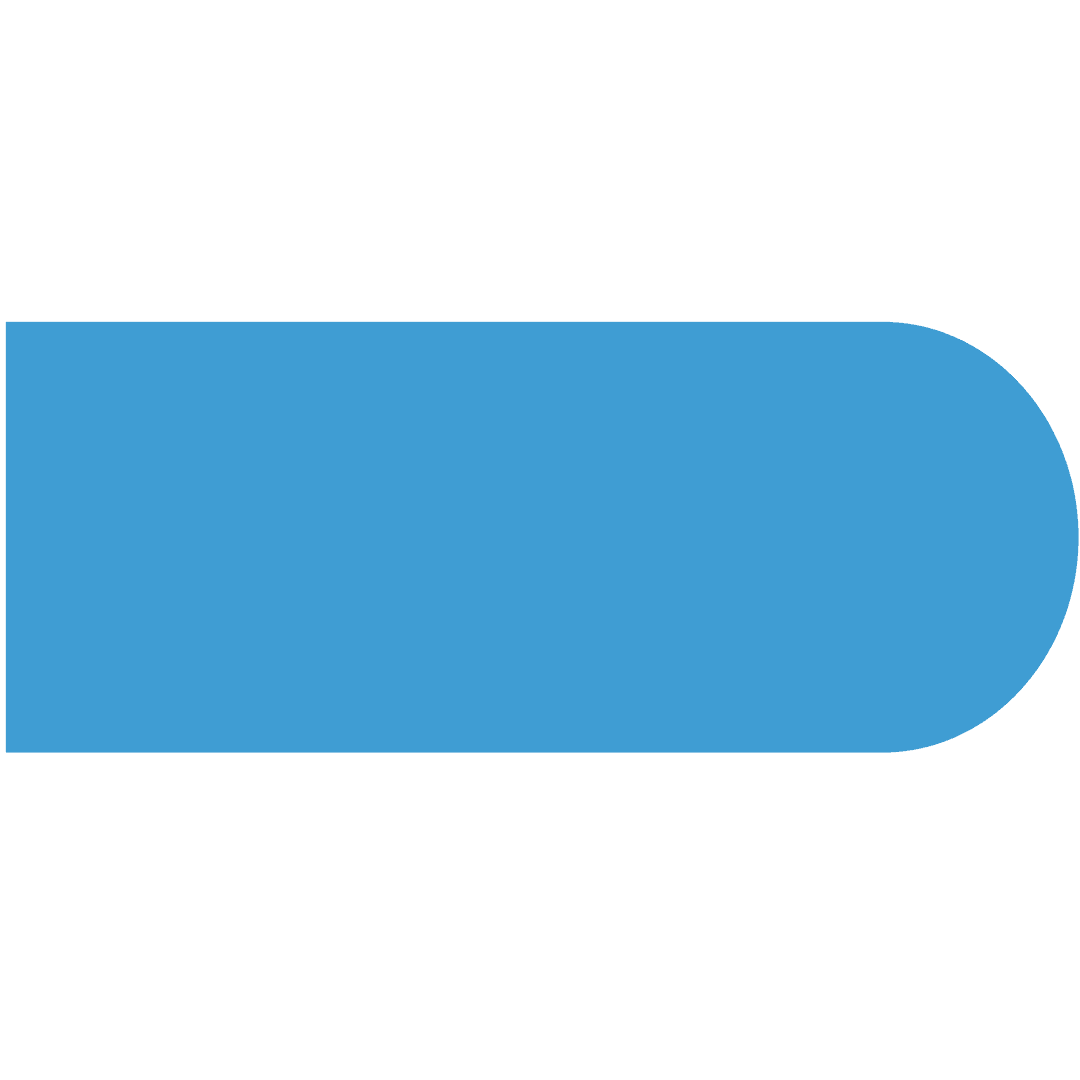 Blue Rounded Rectangle with Transparent Background and Copy Space