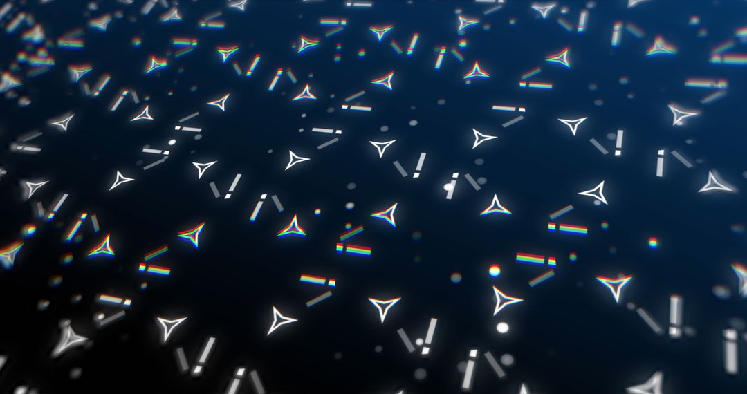 Digital Patterns with Geometric Shapes and Vivid Distortions