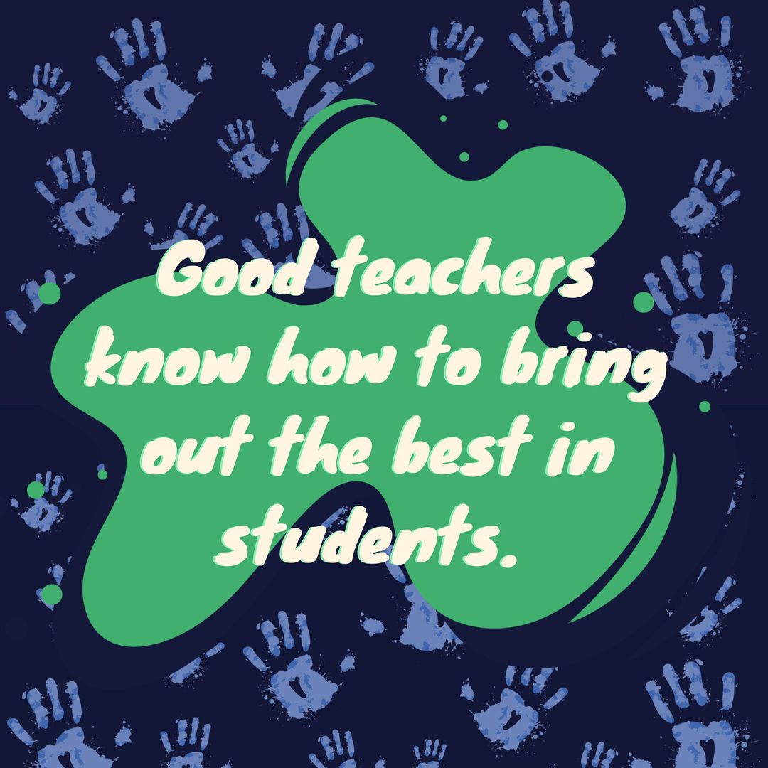 Inspirational Quote Celebrating Teachers with Vibrant Green Splash - Download Free Stock Templates Pikwizard.com