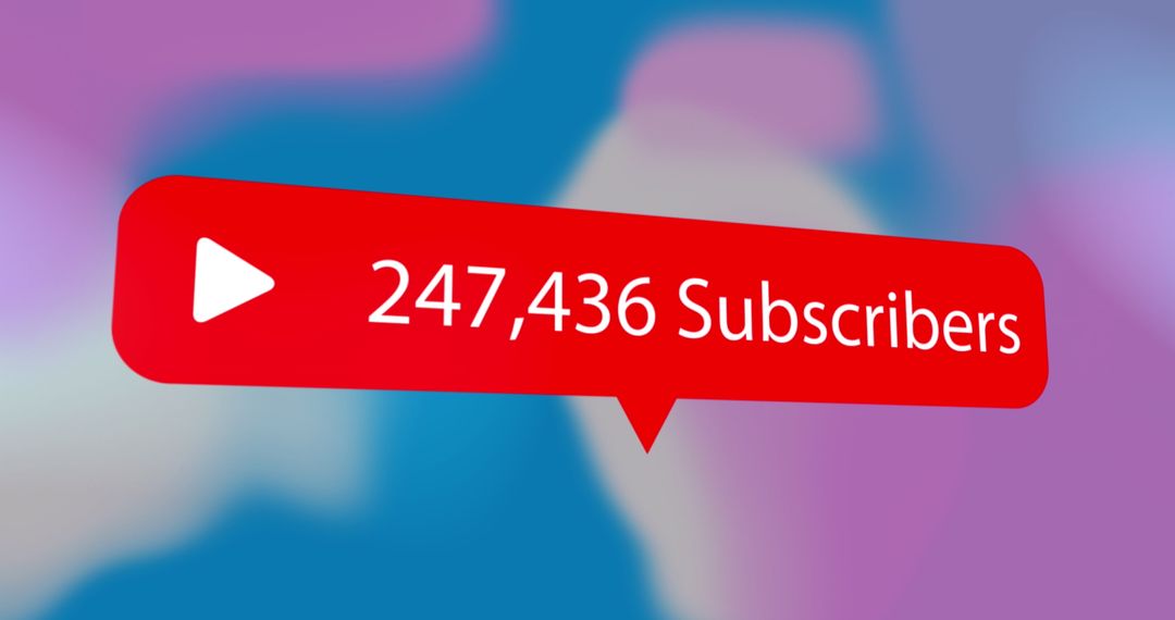Social Media Subscriber Counter with Abstract Background