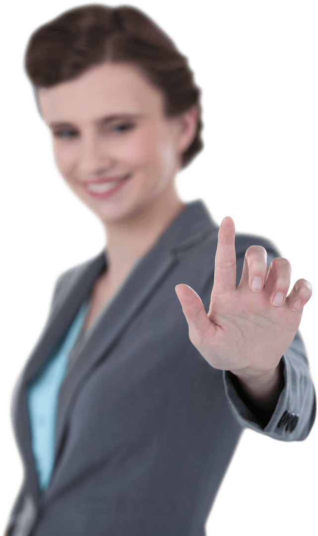 Transparent Smile with Invisible Virtual Screen Interaction