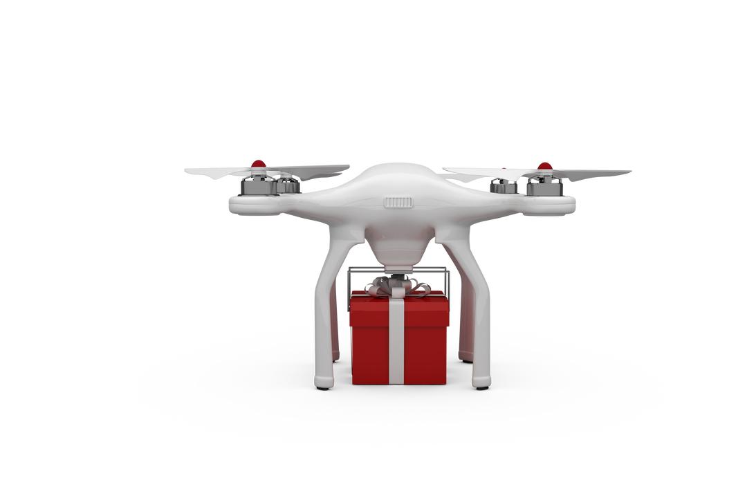 Transparent Background Vector Illustration of Drone Carrying Present Box - Download Free Stock Images Pikwizard.com