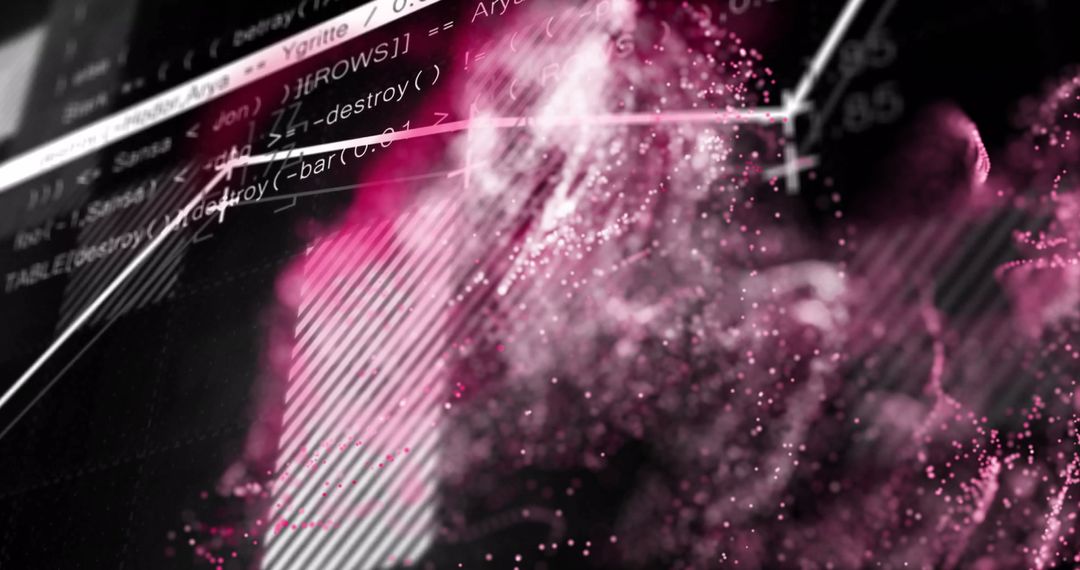 Abstract Digital Code with Particle Effects