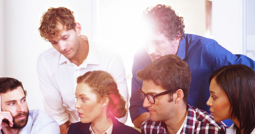 Diverse Team Meeting in Corporate Office Environment