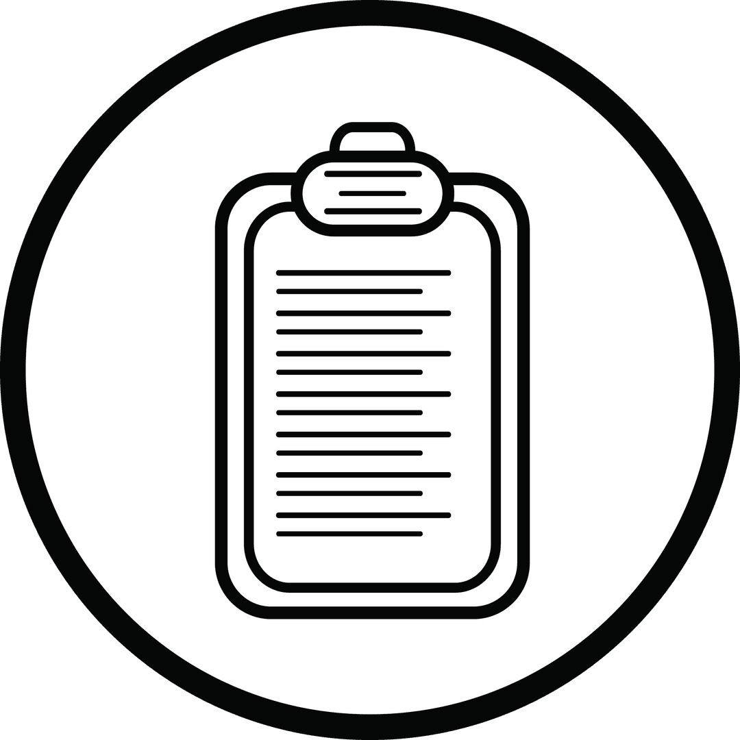 Clipboard Icon on White Circle with Transparent Background - Download Free Stock Images Pikwizard.com