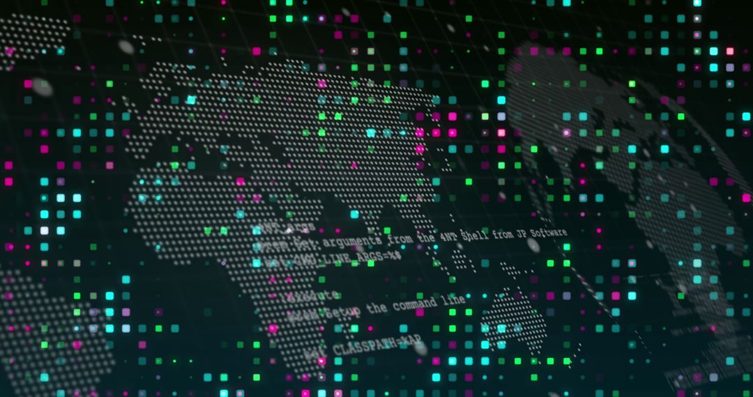 Global Connections with Coding and Digital Data Visualization - Free Images, Stock Photos and Pictures on Pikwizard.com