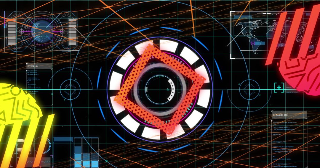 Digital Interface Concept with Futuristic Dashboard Elements
