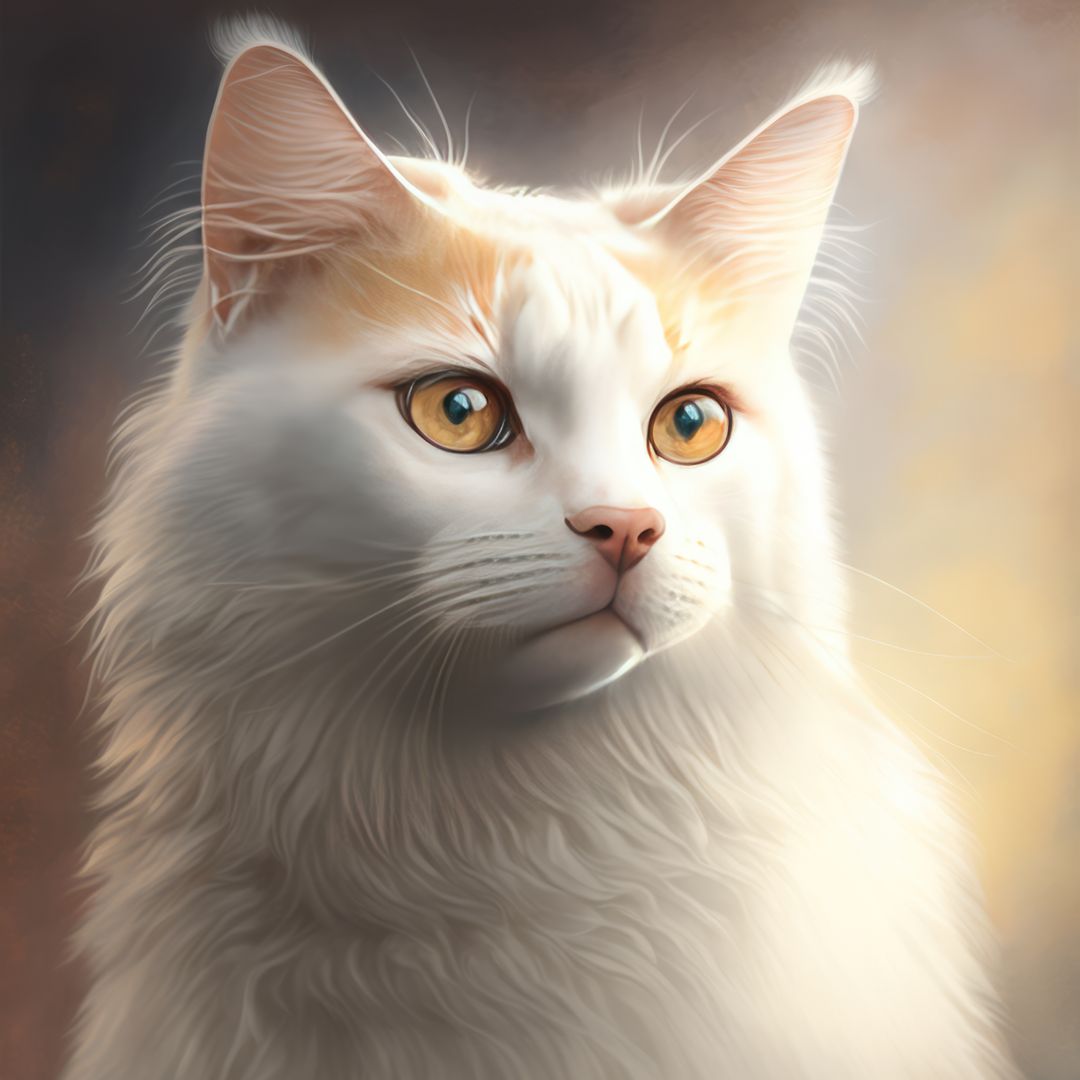 Close up of white cat with orange eyes, created using generative ai technology - Free Images, Stock Photos and Pictures on Pikwizard.com
