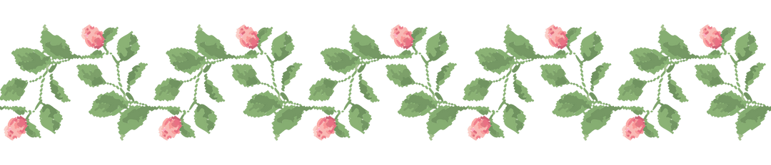 Seamless Transparent Floral Border with Pink Blossoms