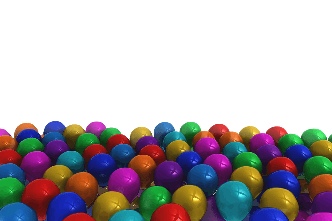 Multicolored Balloons on Transparent Background for Celebrations