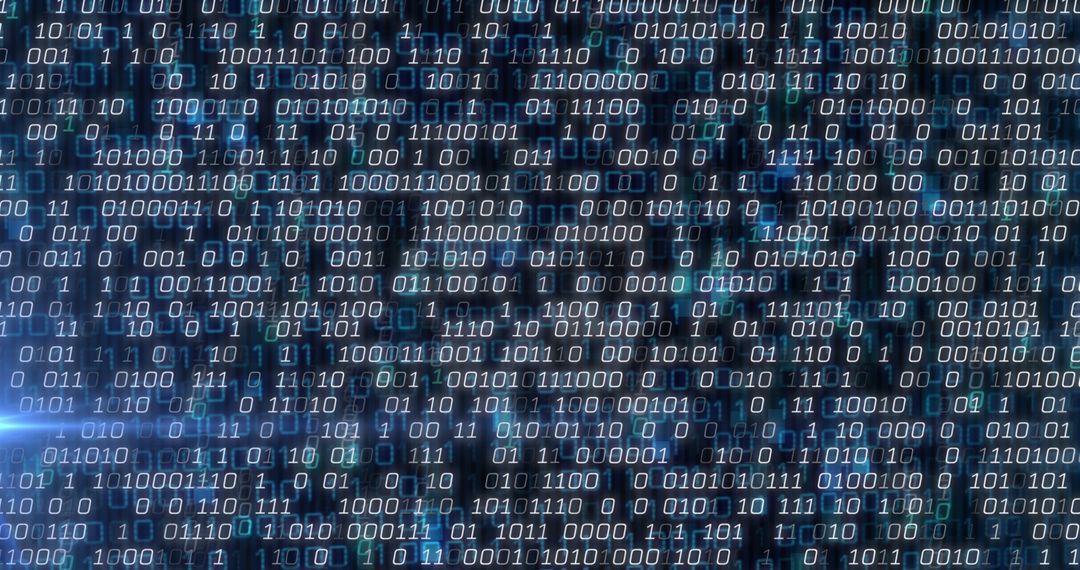 Digital Data Processing Matrix with Binary Code - Free Images, Stock Photos and Pictures on Pikwizard.com