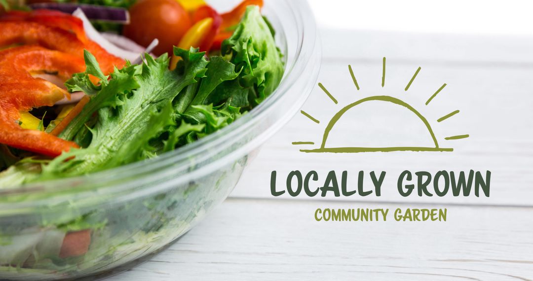 Fresh Organic Vegetable Salad from Locally Grown Community Garden