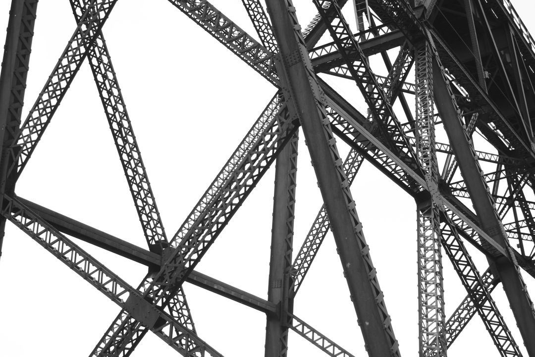 Close-up of Steel Framework Bridge Structure - Free Images, Stock Photos and Pictures on Pikwizard.com