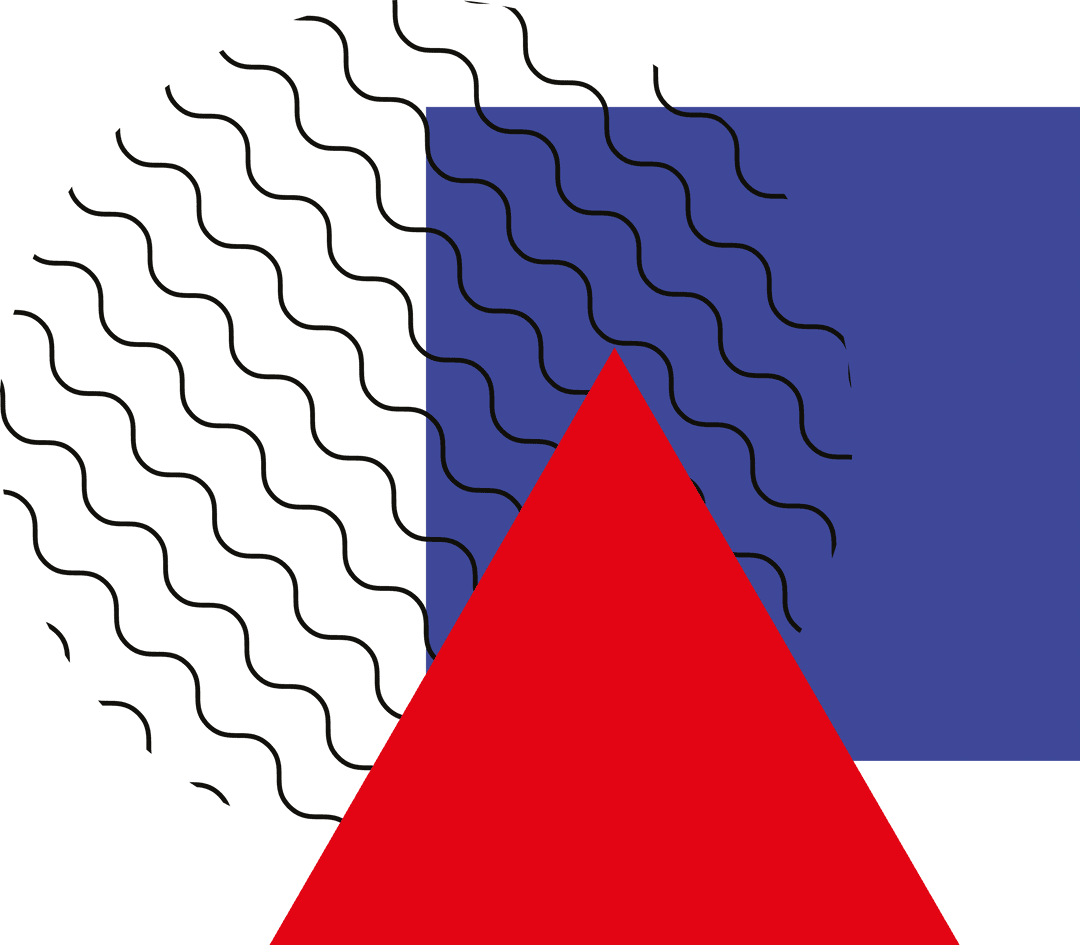 Colorful Geometric Shapes Vector Pattern on Transparent Background