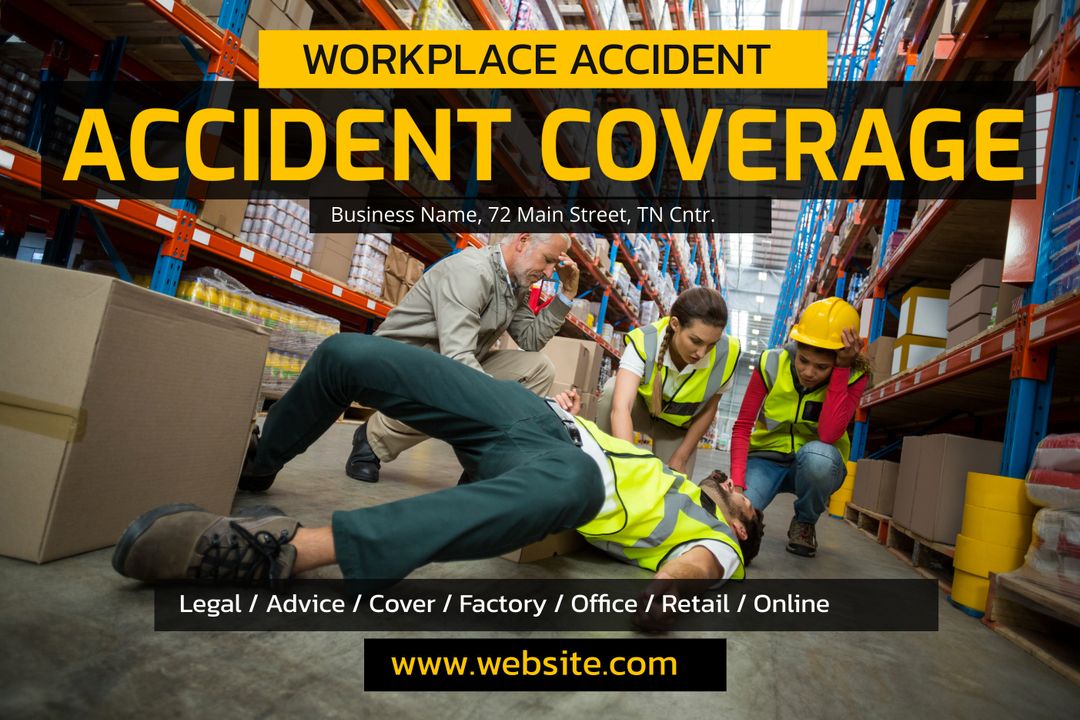 Workplace Safety Training Concept with Accident Coverage Message
