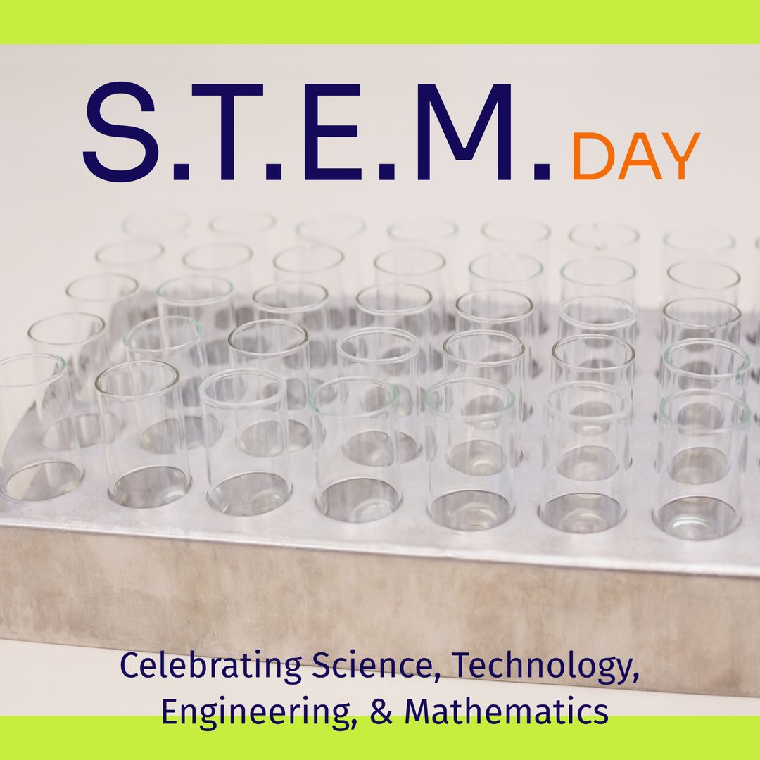 STEM Day Concept with Empty Test Tubes