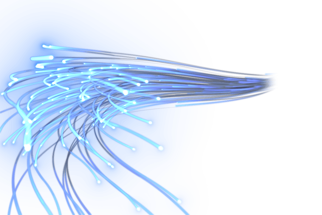 Intricate Digital Light Trails on Transparent Background Vector Illustration