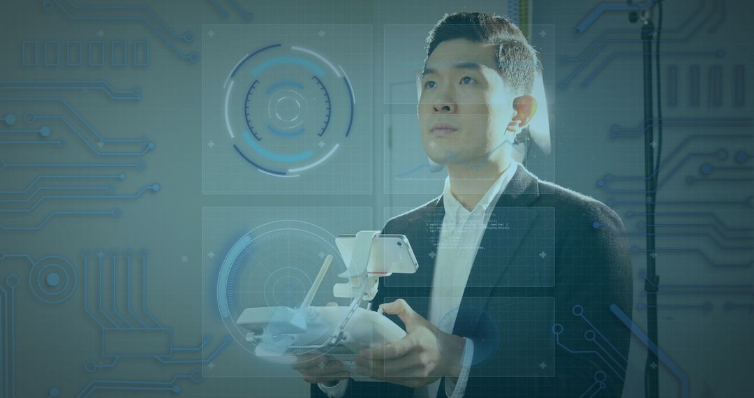 Virtual Interface and Drone Navigation in Tech Space