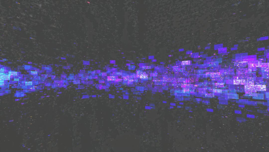 Streaming Neon Pixel Corridor Flowing Glowing Tiles into Infinite Cyber Mosaic Grid Tunnel