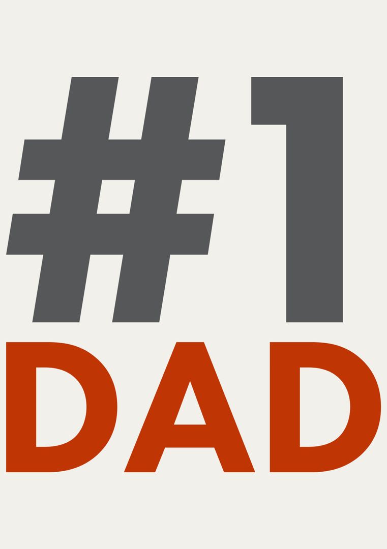 Bold Typography Highlighting Number One Dad