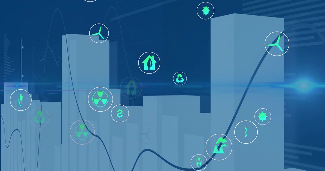 Interactive Futuristic Dashboard with Rising Trend Chart