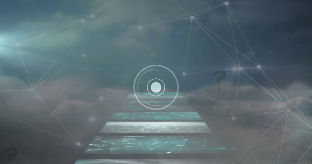 Futuristic Digital Pathway with Network Connections