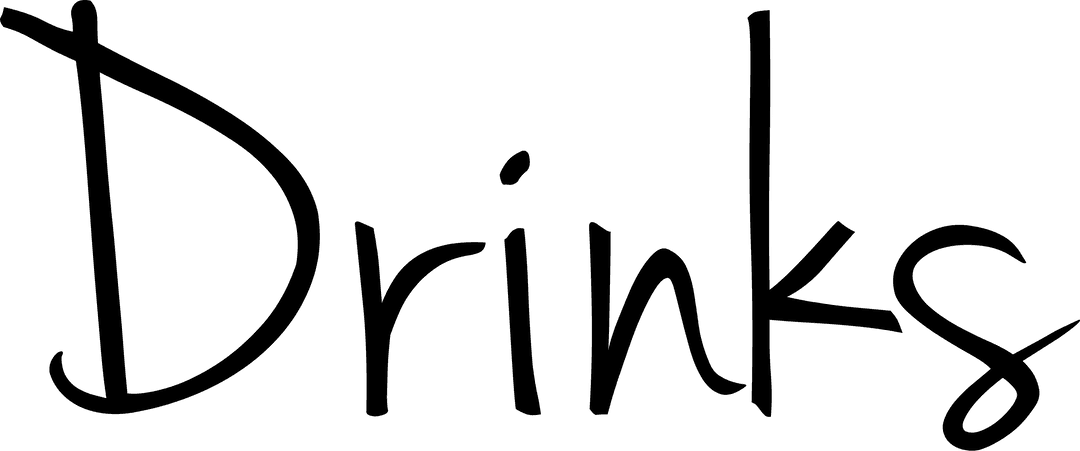 Stylish Transparent Drinks Text Graphic